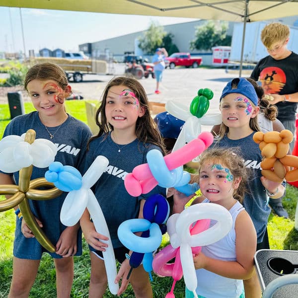 Balloon animal at a party